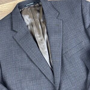 Lauren Ralph Lauren Blazer Men Wool 46R Lined 2 Button Gray 2 Vents